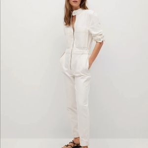 Mango off white denim utility suit